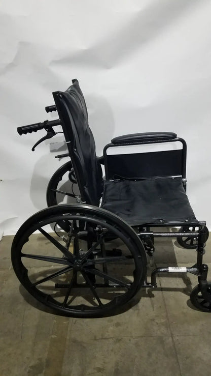 Nova Folding Manual Wheelchair - Lightweight Black Padded Comfort Seat