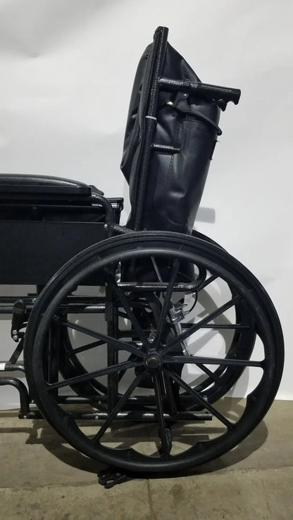 Nova Folding Manual Wheelchair - Lightweight Black Padded Comfort Seat