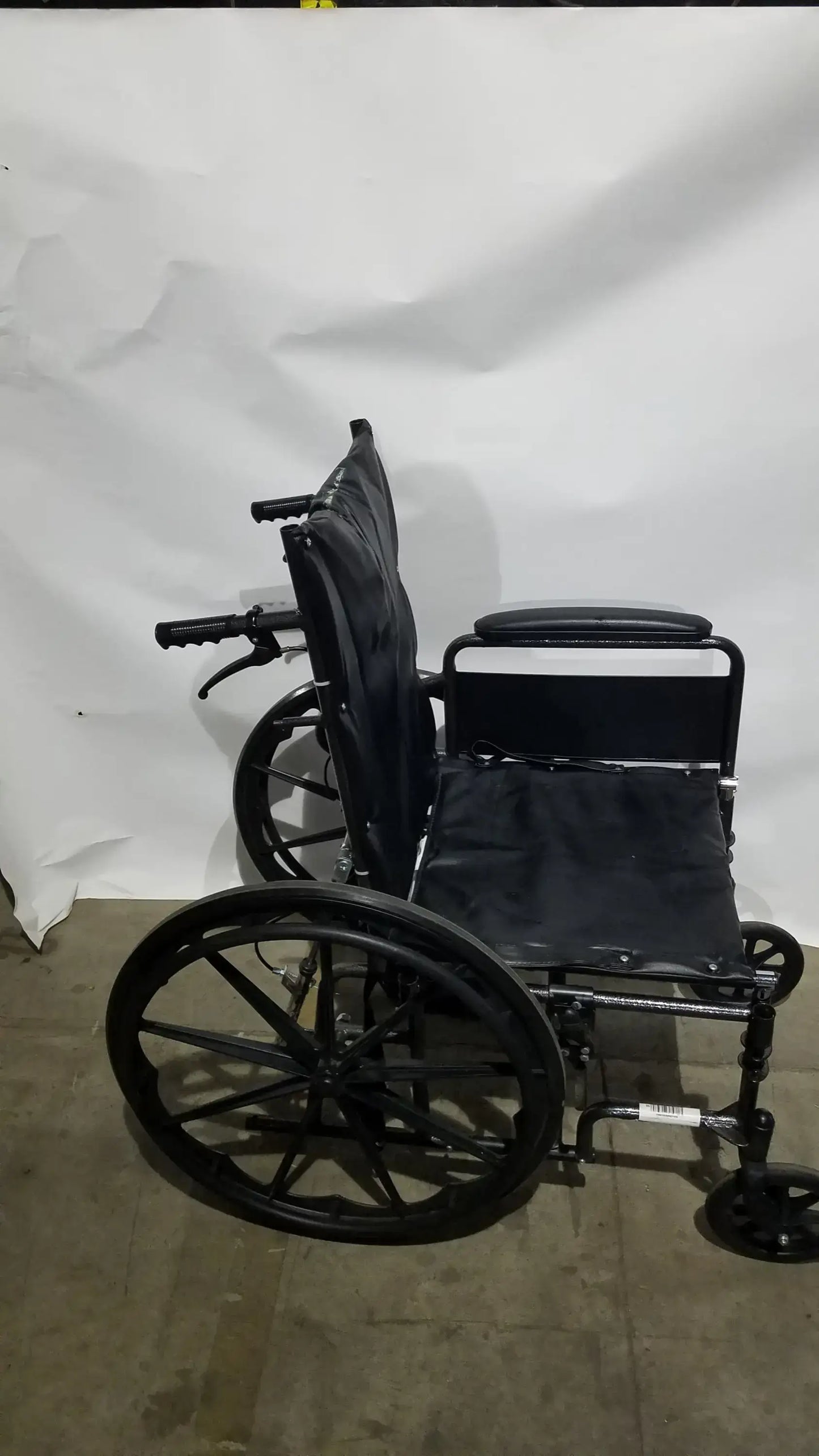 Nova Folding Manual Wheelchair - Lightweight Black Padded Comfort Seat