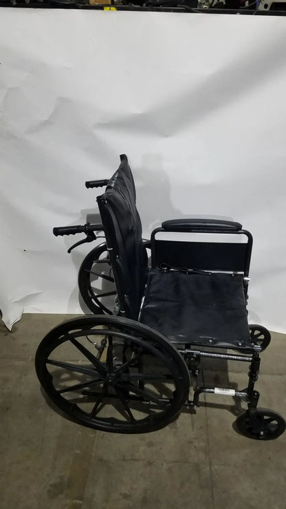 Nova Folding Manual Wheelchair - Lightweight Black Padded Comfort Seat