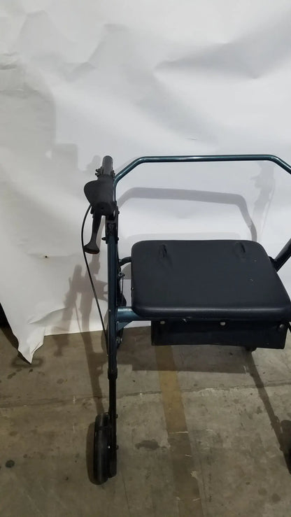 Nova Rolling Walker for Seniors 4-Wheel Rollator with Seat Black