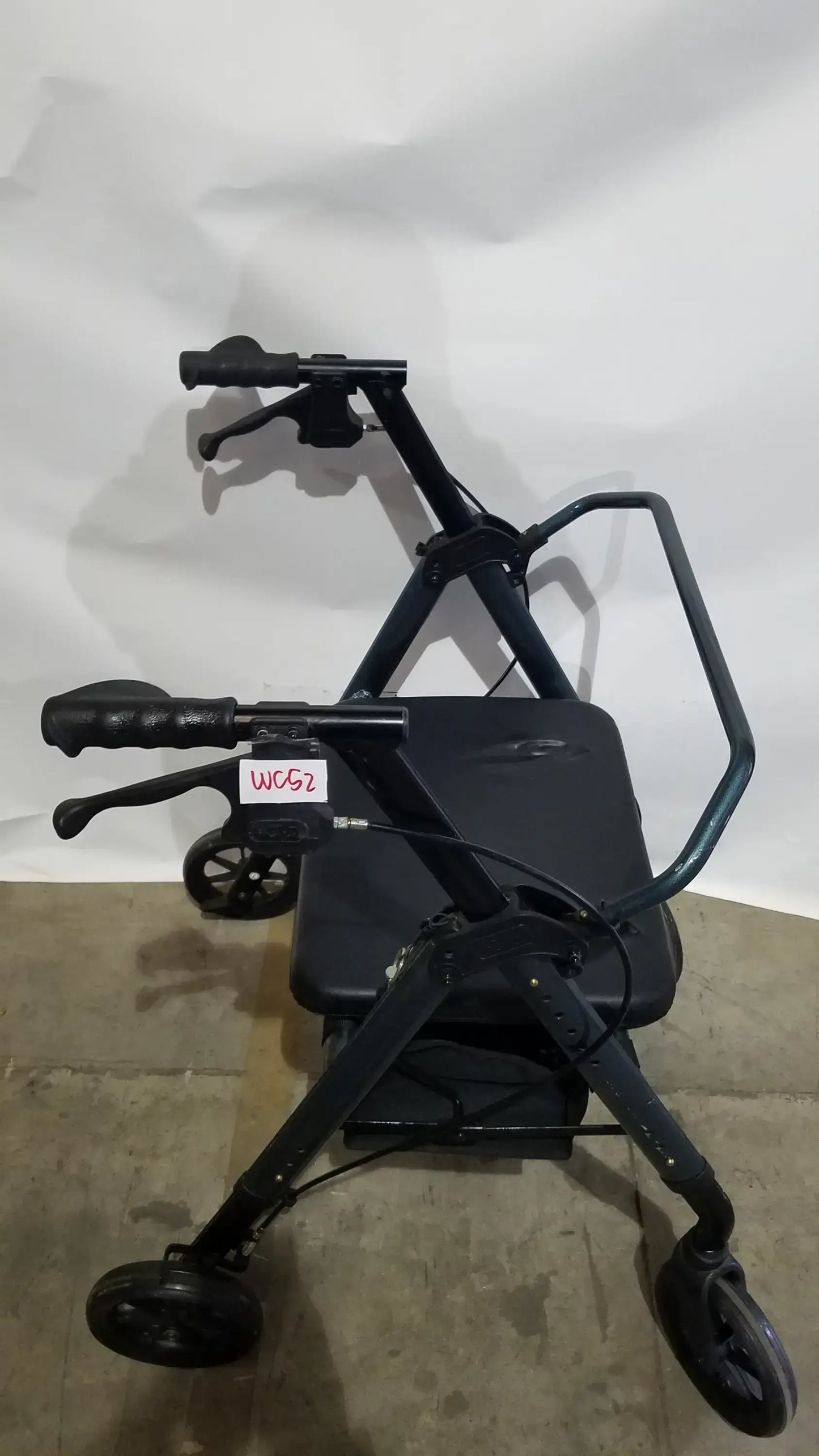 Nova Rolling Walker for Seniors 4-Wheel Rollator with Seat Black