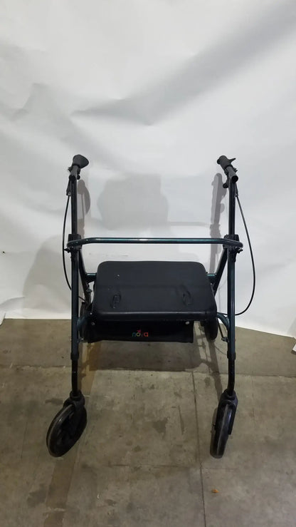 Nova Rolling Walker for Seniors 4-Wheel Rollator with Seat Black