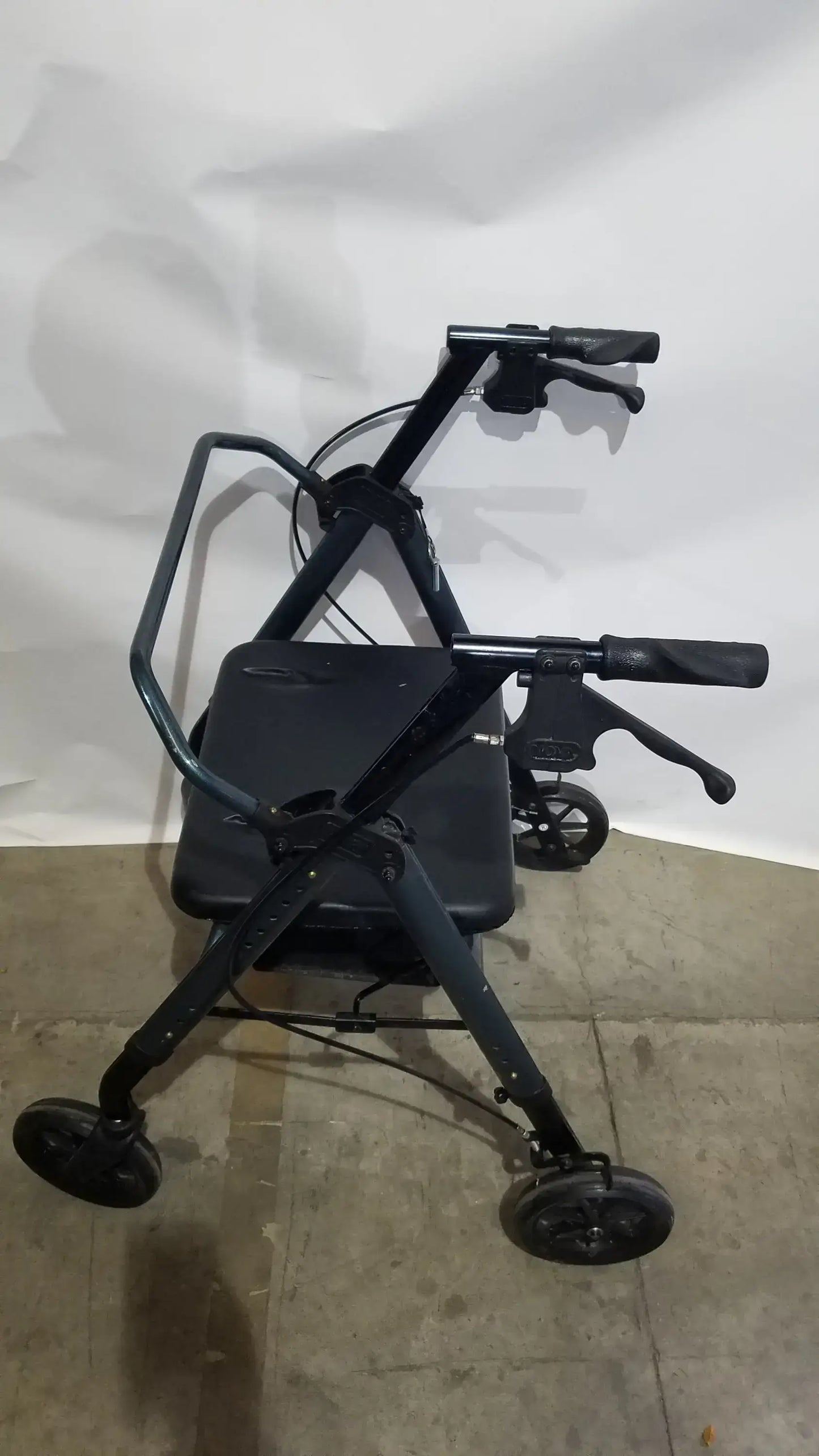 Nova Rolling Walker for Seniors 4-Wheel Rollator with Seat Black