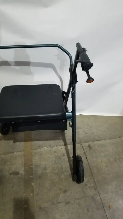Nova Rolling Walker for Seniors 4-Wheel Rollator with Seat Black
