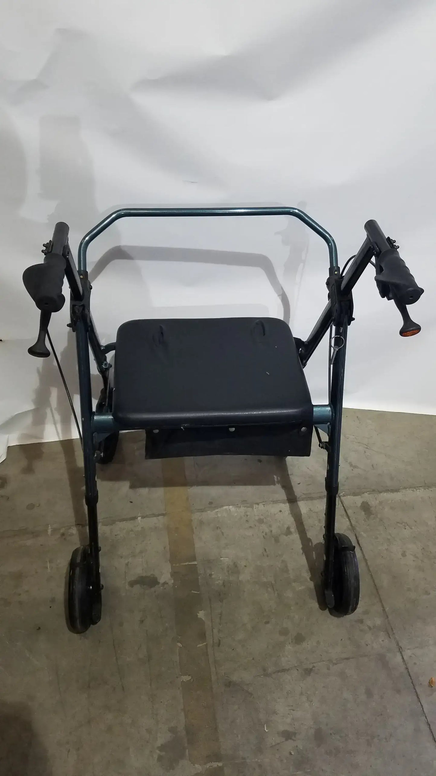 Nova Rolling Walker for Seniors 4-Wheel Rollator with Seat Black