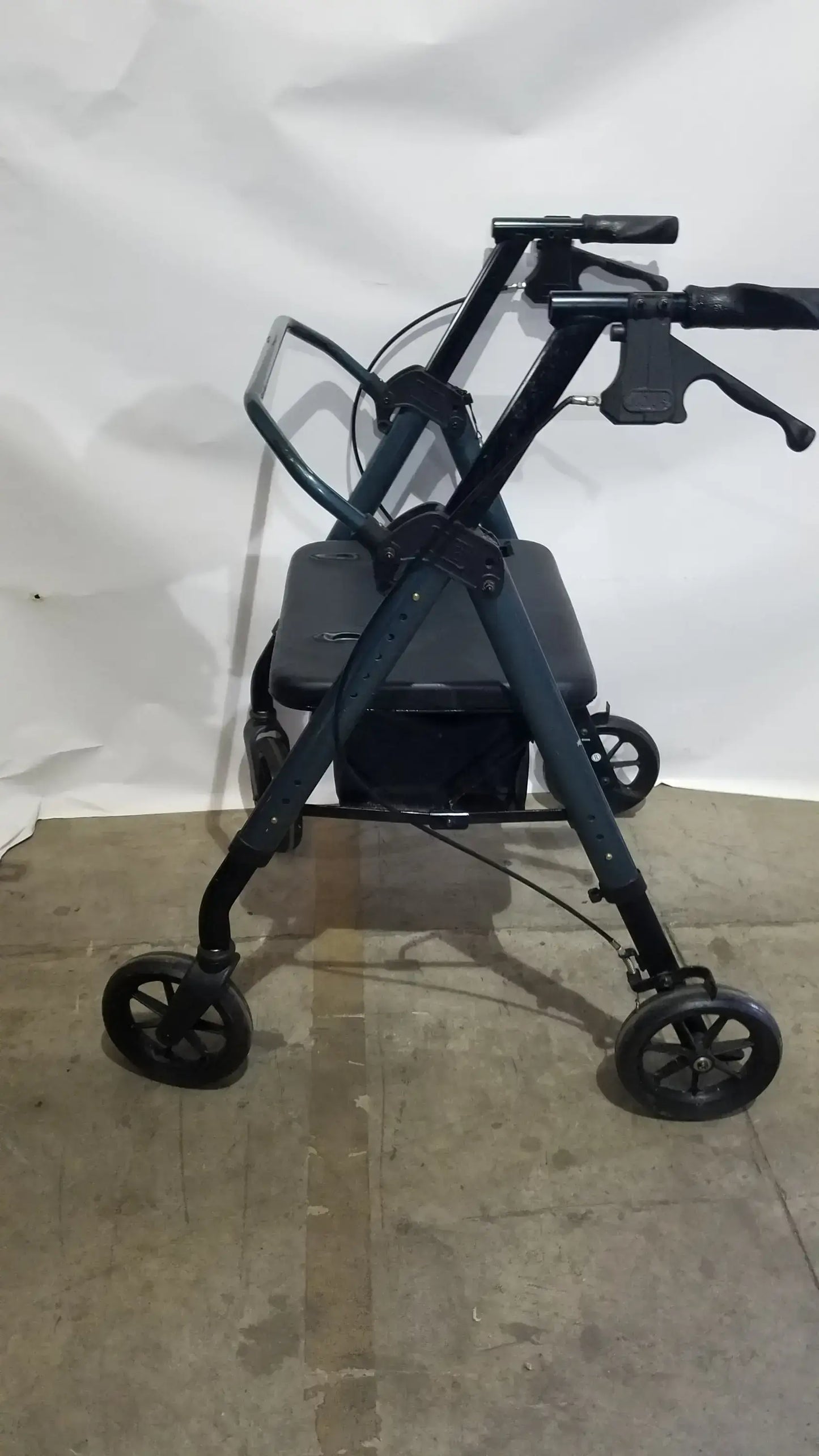Nova Rolling Walker for Seniors 4-Wheel Rollator with Seat Black