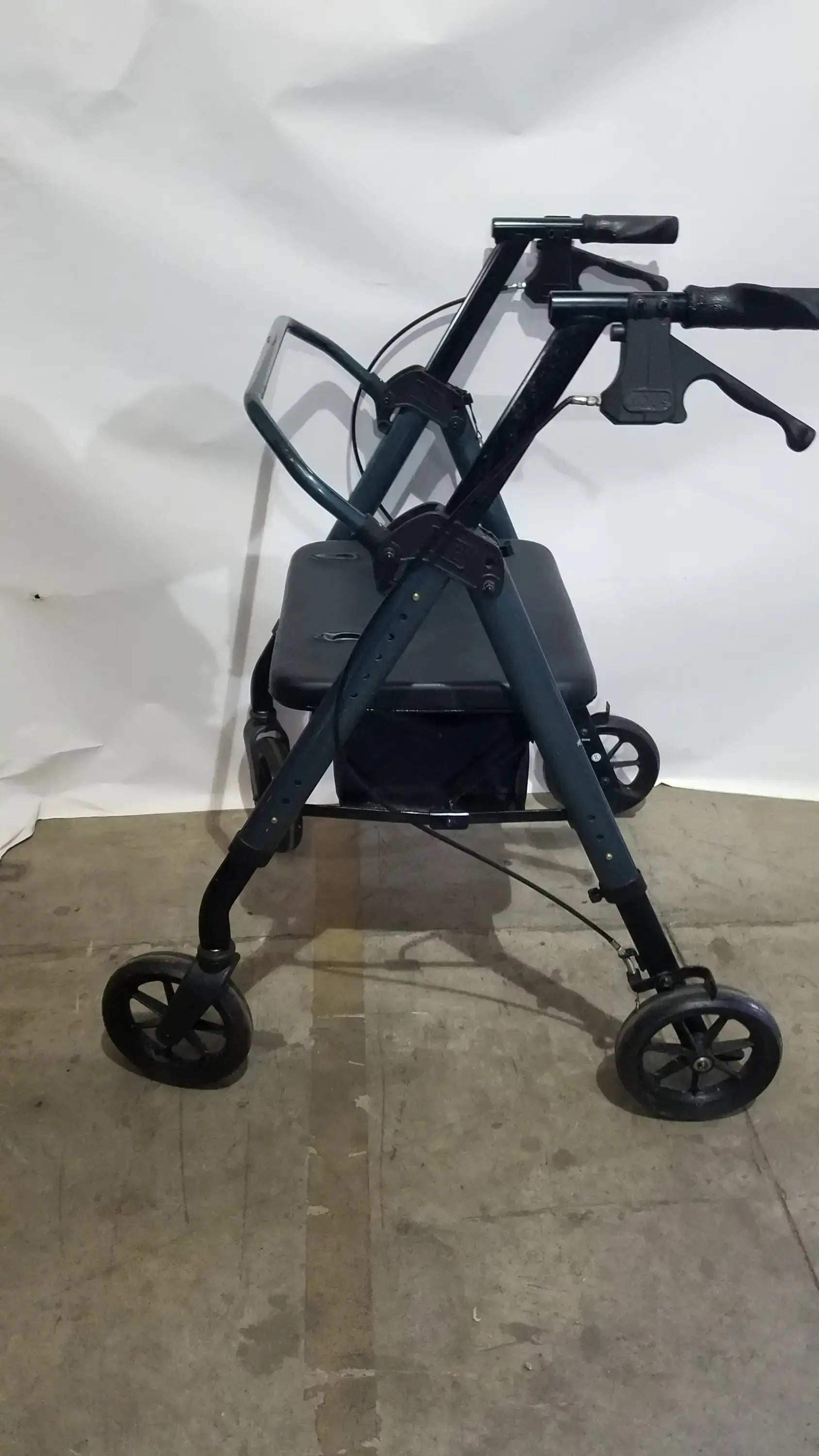 Nova Rolling Walker for Seniors 4-Wheel Rollator with Seat Black