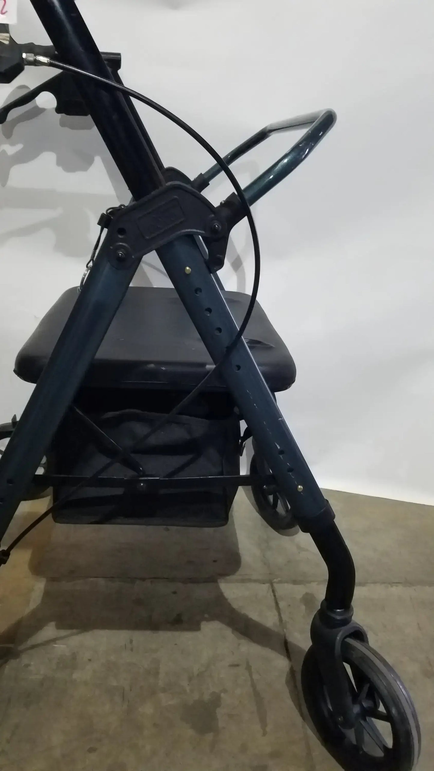 Nova Rolling Walker for Seniors 4-Wheel Rollator with Seat Black