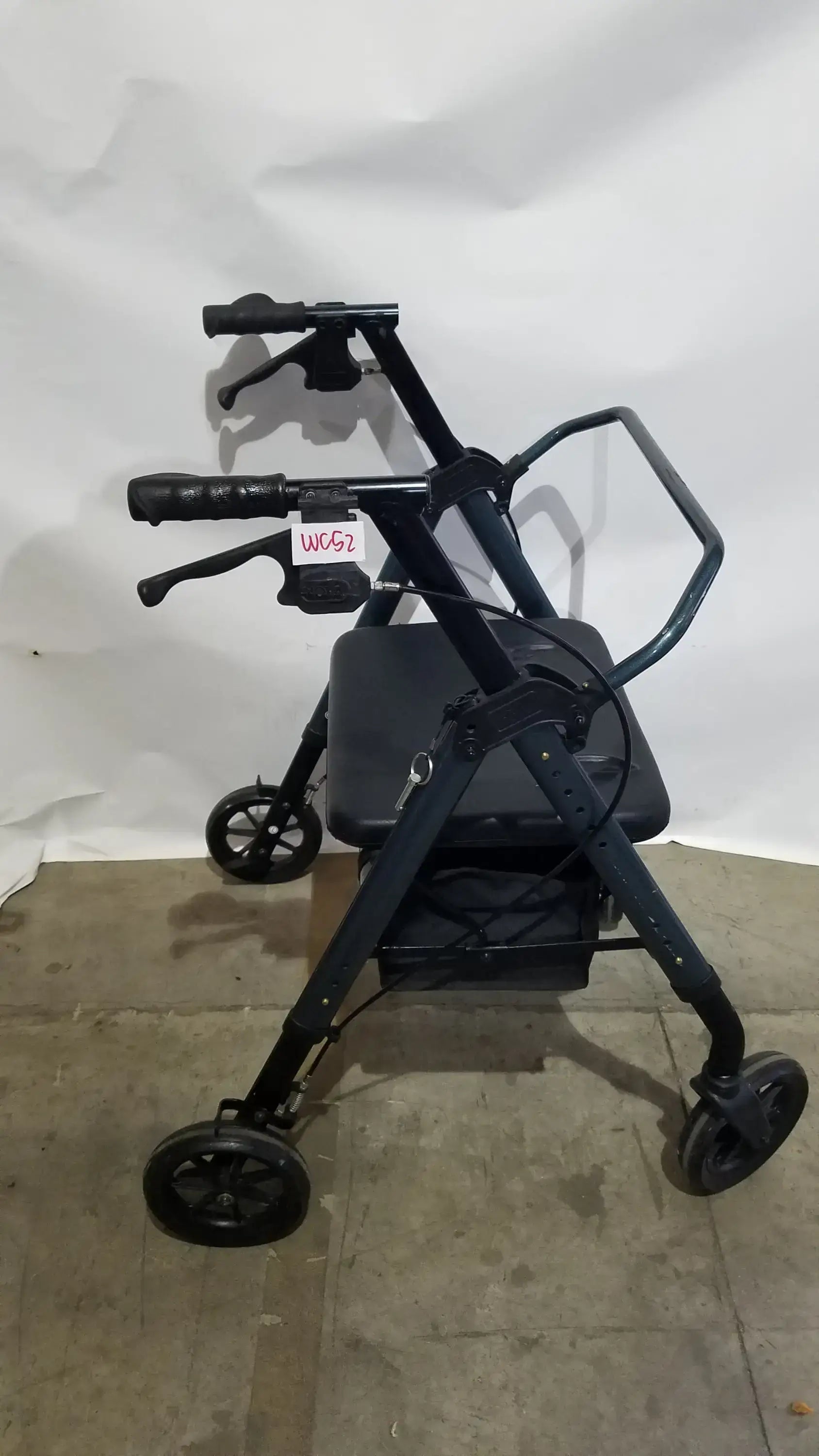 Nova Rolling Walker for Seniors 4-Wheel Rollator with Seat Black