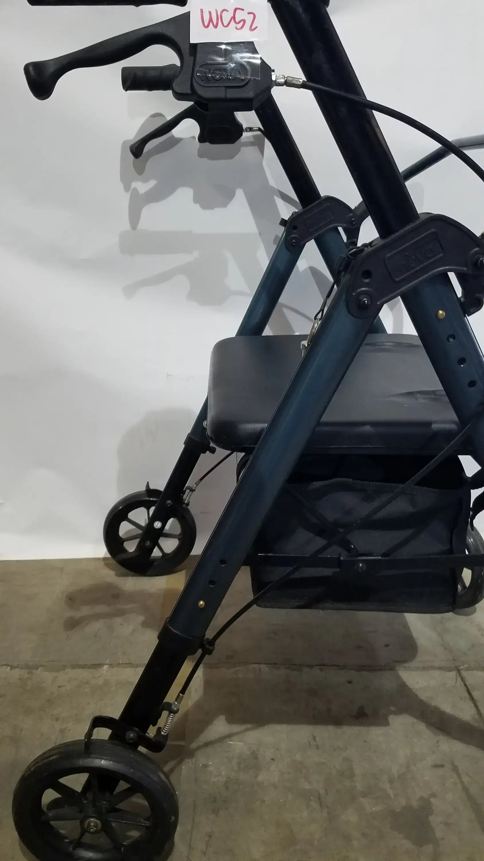 Nova Rolling Walker for Seniors 4-Wheel Rollator with Seat Black