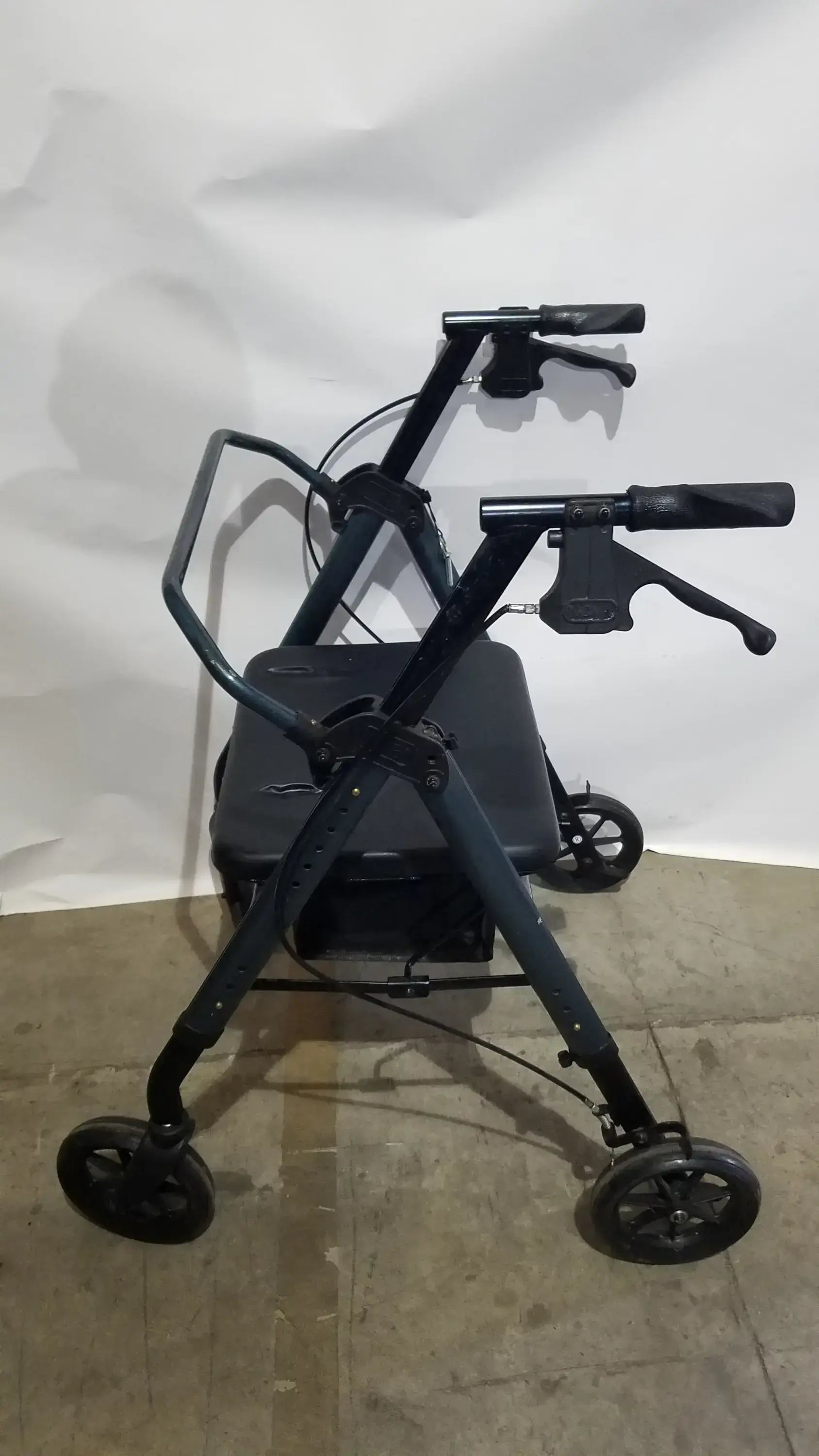 Nova Rolling Walker for Seniors 4-Wheel Rollator with Seat Black