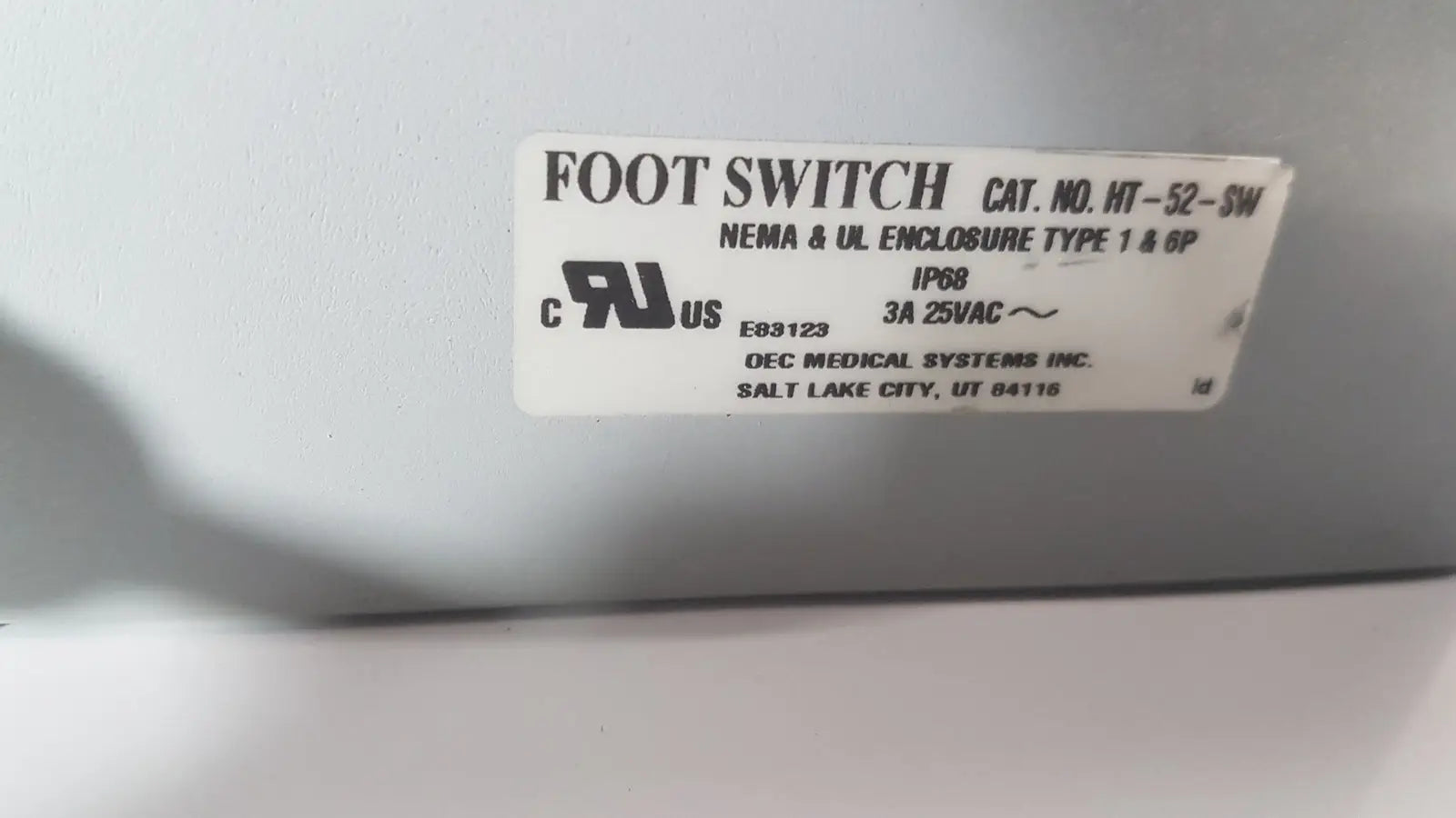 OEC Medical HT-52-SWNO HT-52-SW Foot Switch