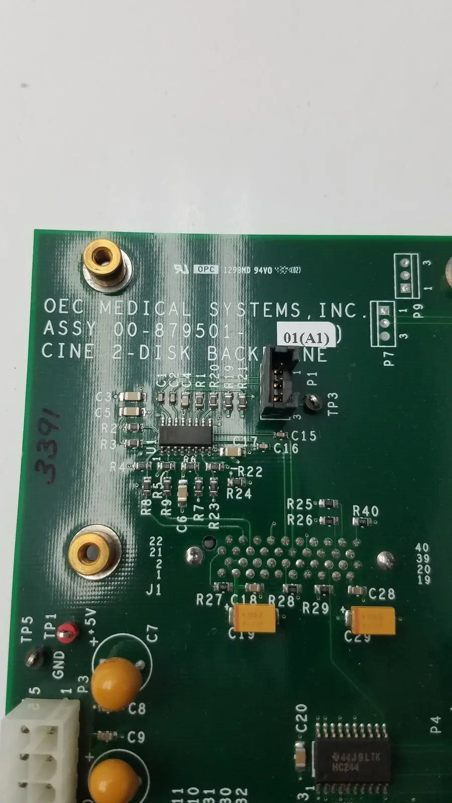 OEC Syste Assy 00-879501-01 (A1) Cine 2-Disk Back Plane - Medical Equipment Part