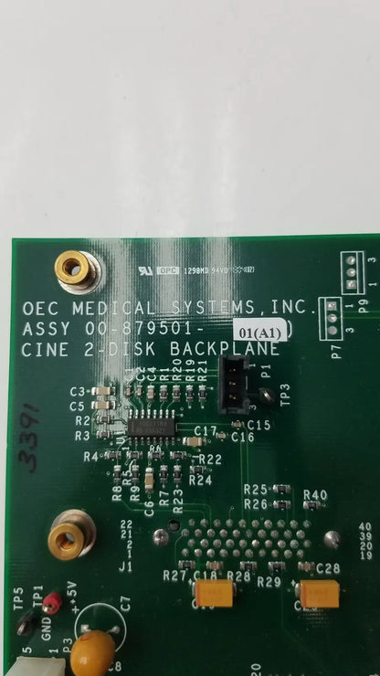 OEC Syste Assy 00-879501-01 (A1) Cine 2-Disk Back Plane - Medical Equipment Part
