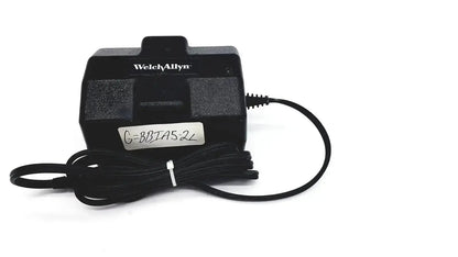 Black welch allyn propaq oem power supply g-bbia5-2l with textured surface and coiled power cord for patient monitor charger