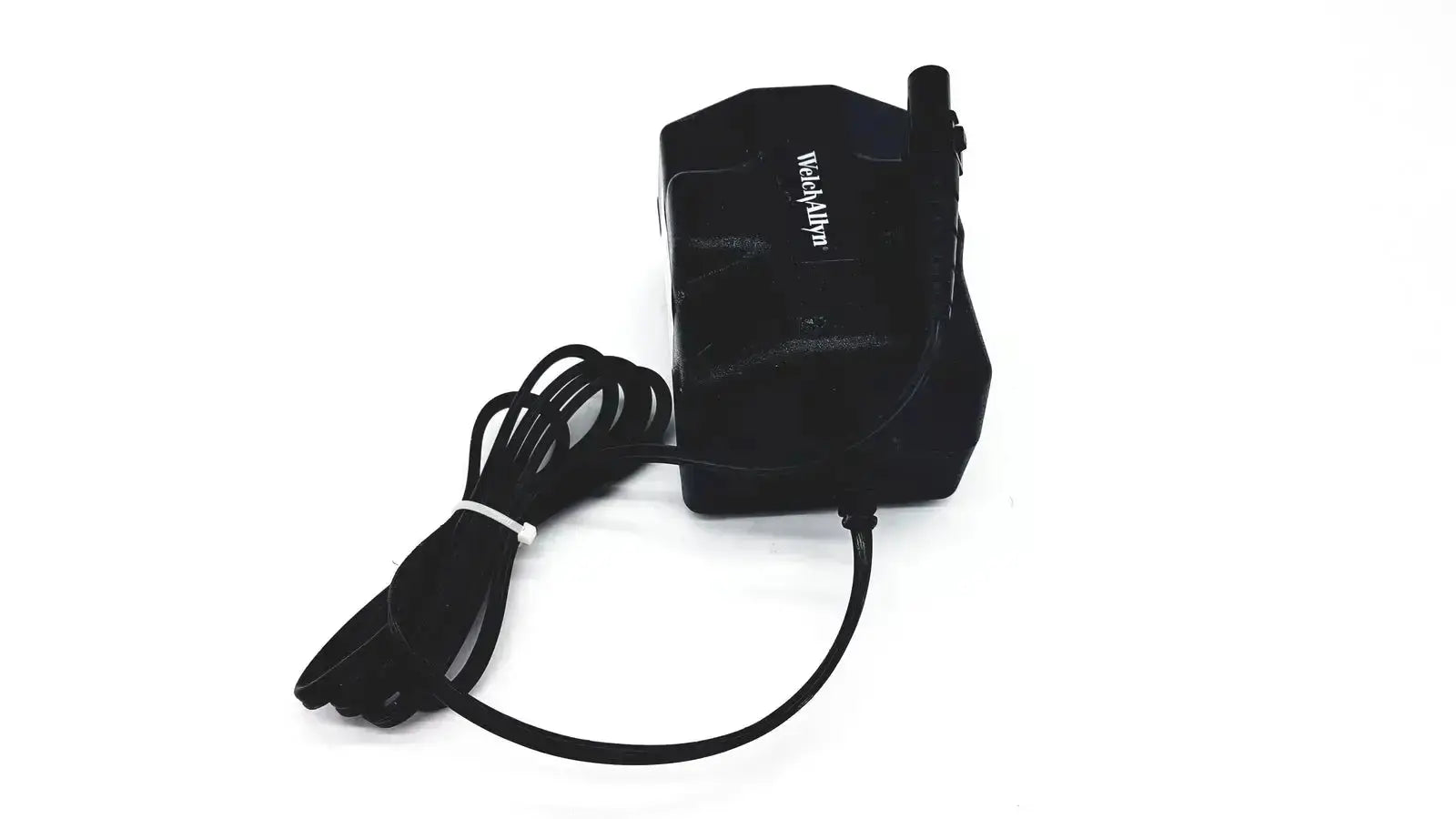 Black wedgwood wireless charging pad with coiled power cable oem power supply for welch allyn propaq patient monitor