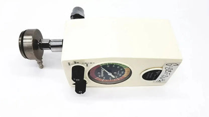 Cream-colored ohmeda ffa19643 intermittent unit with metallic fittings, black control knobs, and a circular gauge flow meter