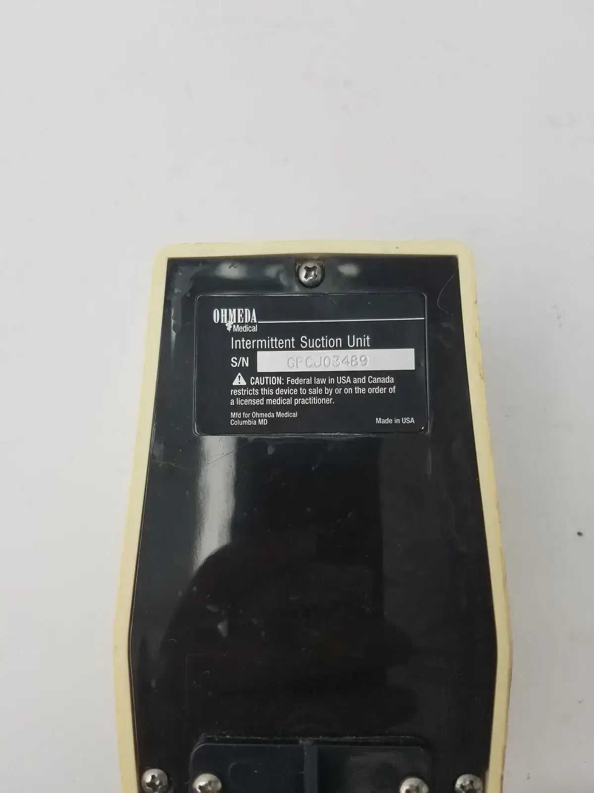 Ohmeda Intermittent Suction Unit GFCJ03489