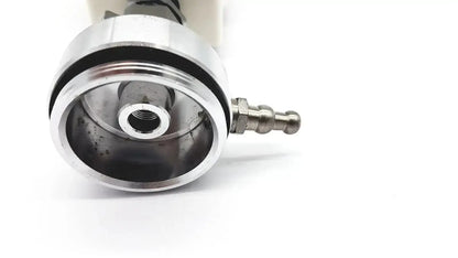 Silver metallic air compressor fitting with threaded port and hexagonal connector for ohmeda ohio medical intermittant suctiion regulator unit model 1251