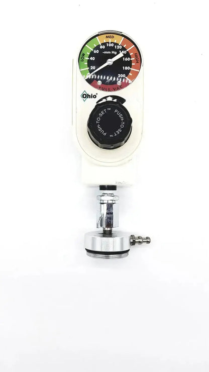 White Ohmeda Ohio Medical intermittent suctiion regulator unit model 1251 with mm hg dial and black adjustment knob