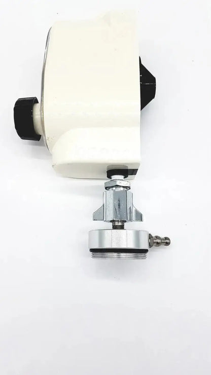 Cream-colored plastic housing with black knobs and silver valve assembly on ohmeda ohio medical intermittant suction regulator unit model 1251