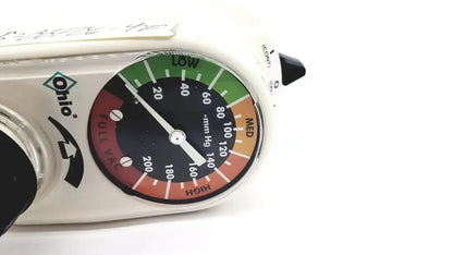White ohmeda ohio medical manual blood pressure monitor with color-coded dial for ohio medical intermittant suctiion unit model 1251
