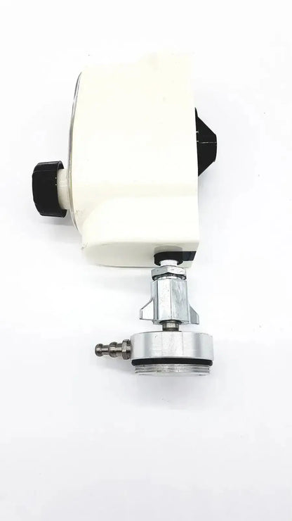 White plastic reservoir with black knob and chrome fittings for ohmeda ohio medical intermittant suctiion regulator model 1251
