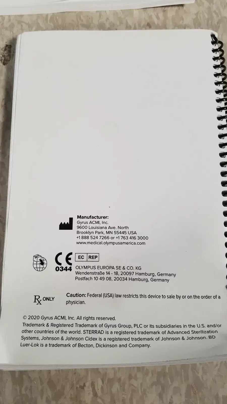 Olympus Diego Elite Ref MDCONS100 - Medical Equipment Part