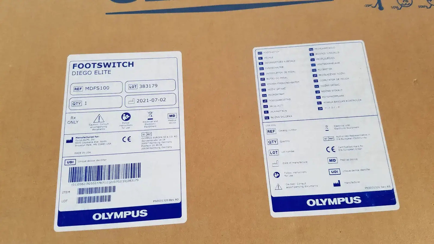Olympus MDFS100 Footswitch For Diego Elite System