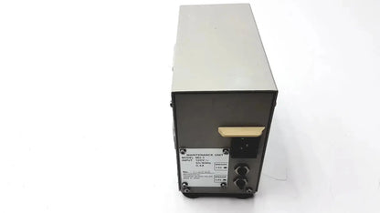 Silver metallic olympus mu-1 endoscope maintenance unit with black front panel and beige power switch for endoscope maintenance