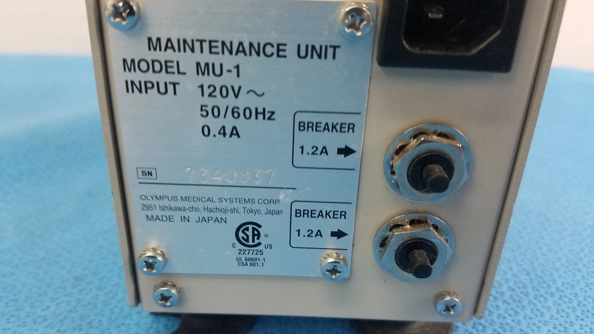 Olympus MU-1 Maintenance Unit Leakage Tester
