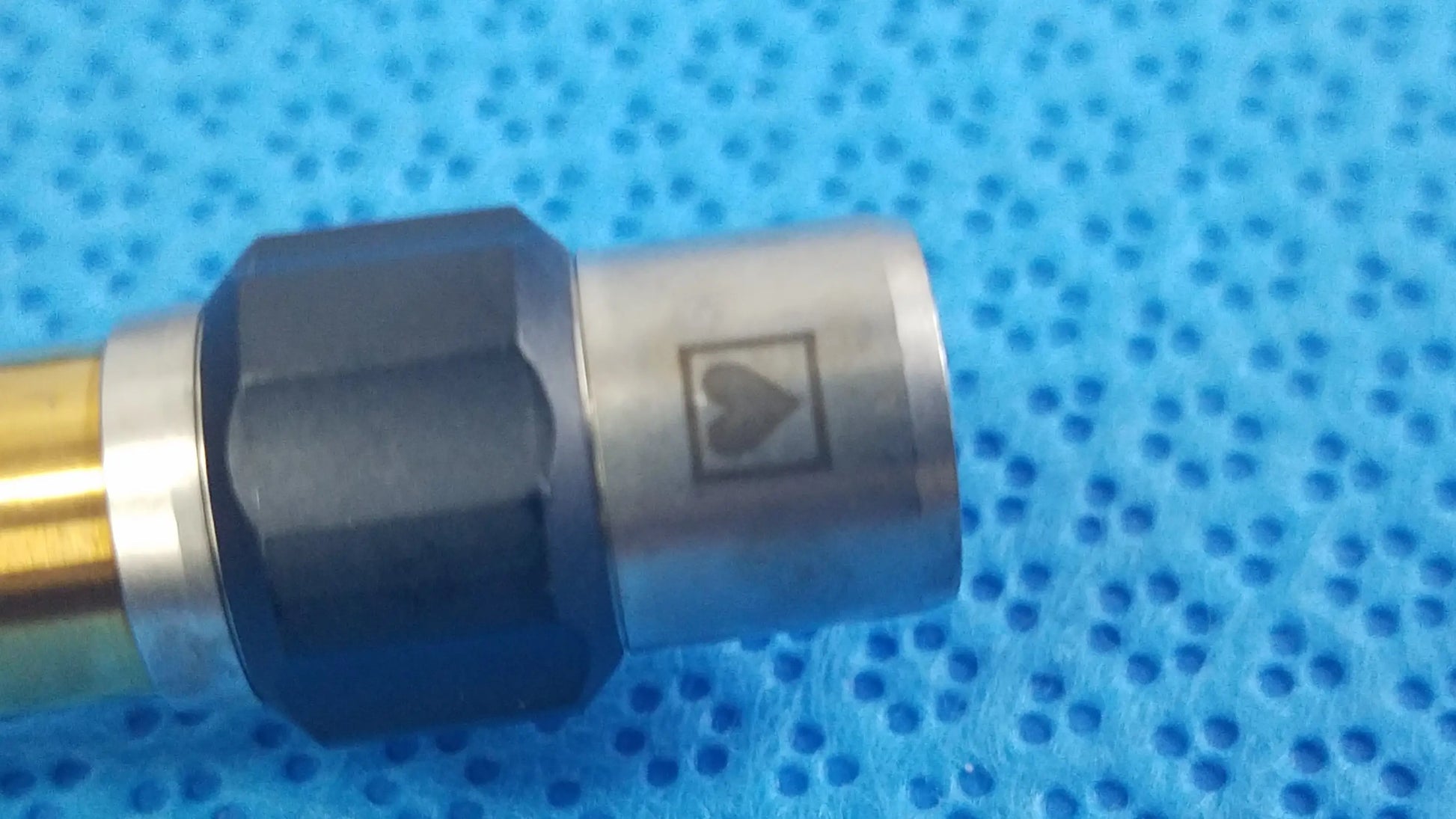 Olympus wa03200a s fiber optic light cable black and silver metallic connector with heart emblem for medical equipment reuse
