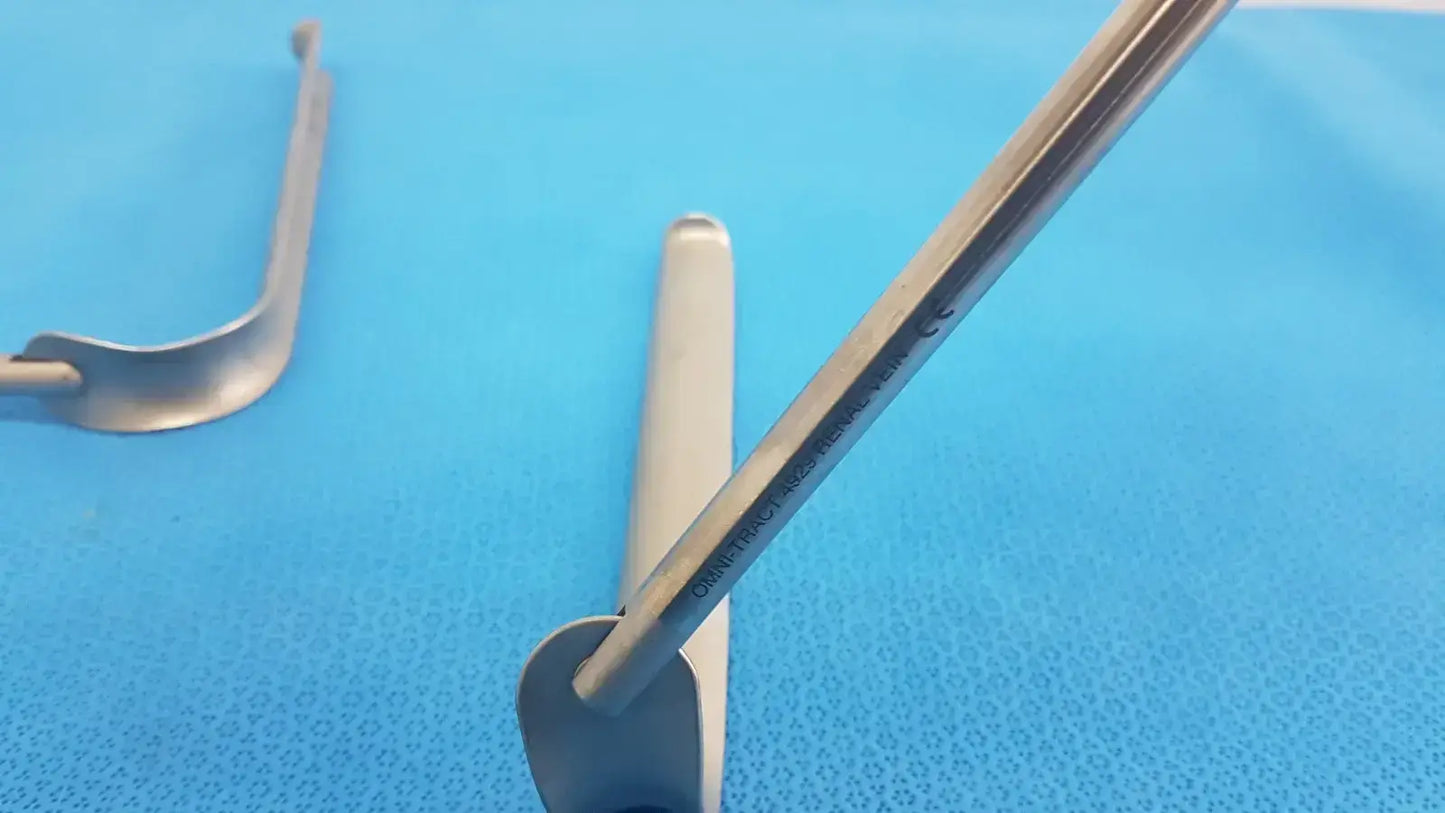 Omni-Tract Integra 4929 Radiolucent Aluminum Renal Vein Retractor Blade 1’’x8’’ - Surgical