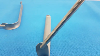 Omni-Tract Integra 4929 Radiolucent Aluminum Renal Vein Retractor Blade 1’’x8’’ - Surgical