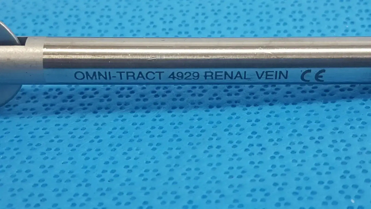 Omni-Tract Integra 4929 Radiolucent Aluminum Renal Vein Retractor Blade 1’’x8’’ - Surgical