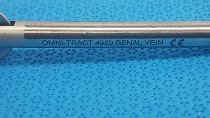 Omni-Tract Integra 4929 Radiolucent Aluminum Renal Vein Retractor Blade 1’’x8’’ - Surgical