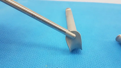 Omni-Tract Integra 4929 Radiolucent Aluminum Renal Vein Retractor Blade 1’’x8’’ - Surgical