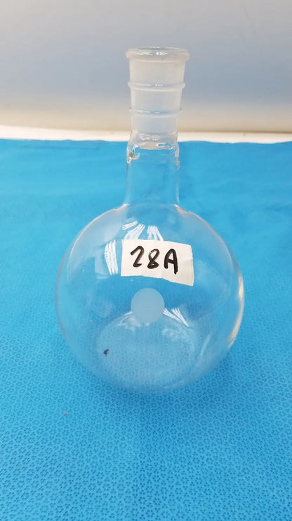 One Neck 24/40 Round Bottom Glass Flask 1L Lab Bottle Borosilicate 1000mL - Laboratory Glassware