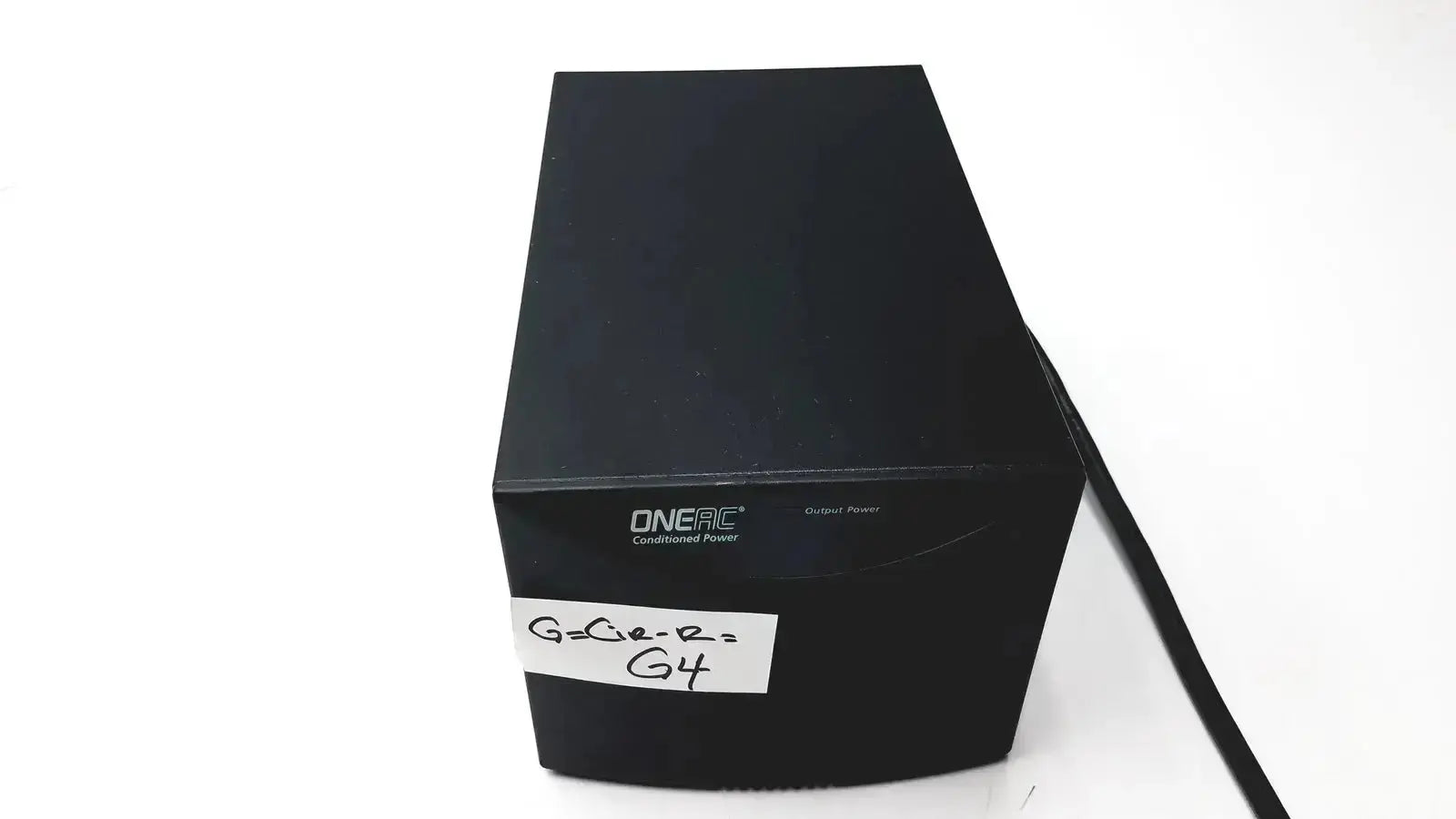 Black onerac conditioned power supply pcm550a with handwritten label for reliable conditioned power pcm550a use