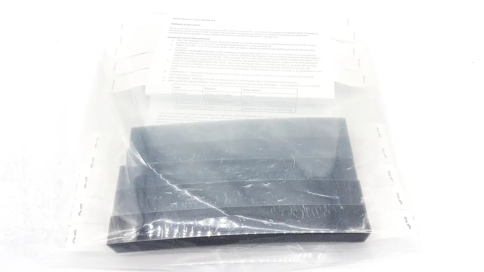 Open Source Face Shield V4 Braw Foam