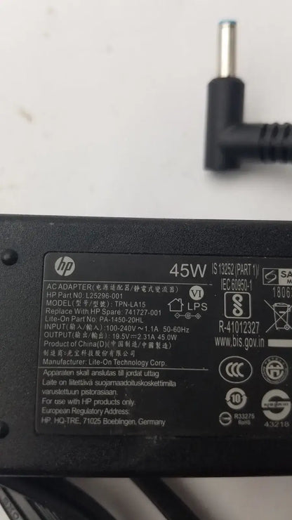 Original HP 45W 19.5V 2.31A Ultrabook Notebook Ac Adapter 741727-001 TPN-LA15 - AC