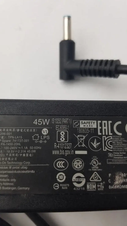 Original HP 45W 19.5V 2.31A Ultrabook Notebook Ac Adapter 741727-001 TPN-LA15 - AC