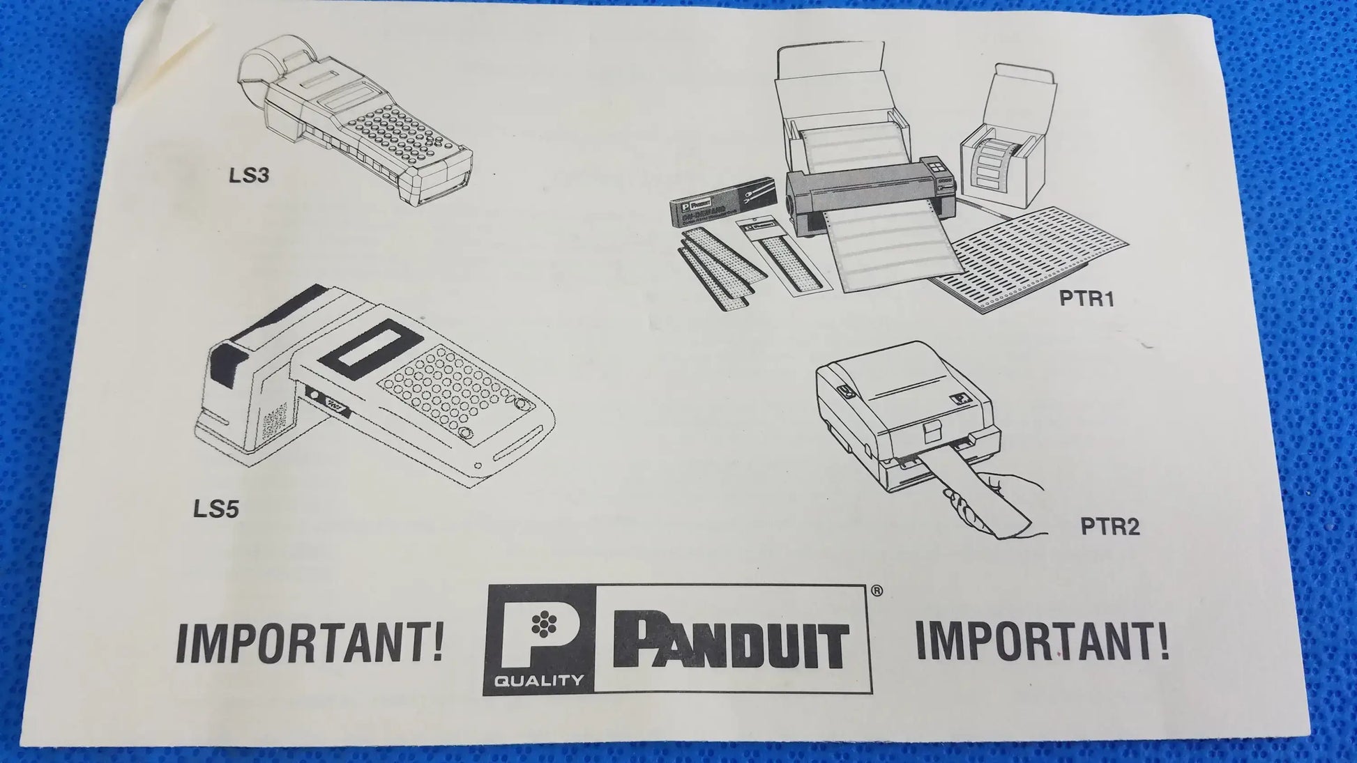Panduit LS4H Heat Shrink Tube Marking System With Case and AC Adapter