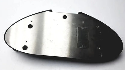 Black and silver metallic scooter deck of parker vision jsc-2100 shot director controller with sleek oval design