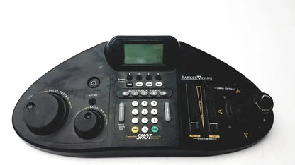 Black parker vision jsc-2100 shot director controller with digital display knobs buttons for professional camera man shot control