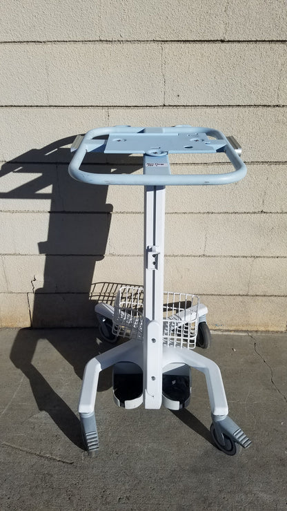 Patient Monitor Rolling Stand Medical Cart With Basket - Roll