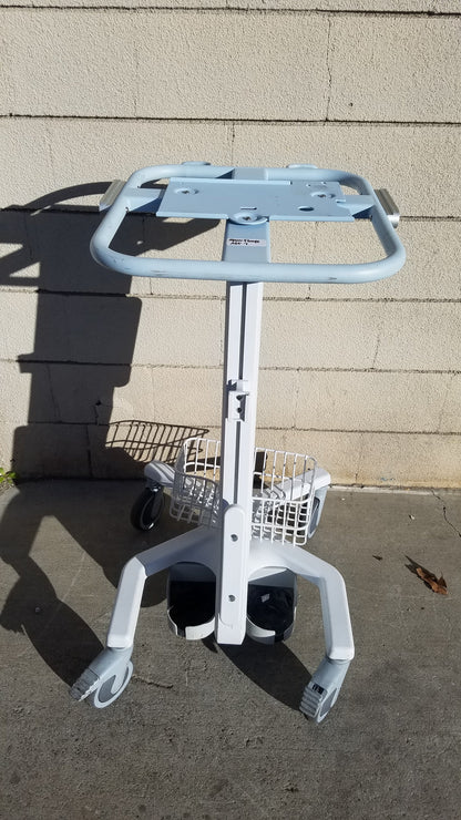 Patient Monitor Rolling Stand Medical Cart With Basket - Roll