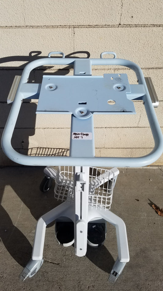 Patient Monitor Rolling Stand Medical Cart With Basket - Roll