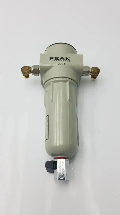 Peak scientific a20rac e361rac gray peak scientific 2004 air filter with brass fittings and black control knob